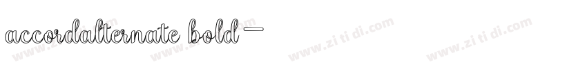 accordalternate bold字体转换